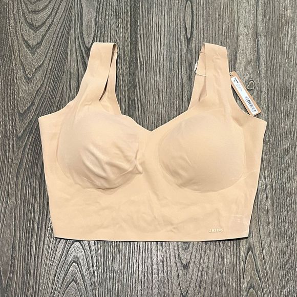 SKIMS Other - NWT Skims Naked Plunge Longline Tank Bra Seamless Padded Pullover Clay XL